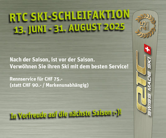 Rennservice – Schleifaktion bis 31.08.2025