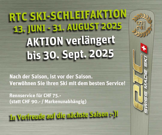 Rennservice – Schleifaktion verlängert bis 30. Sept. 2025